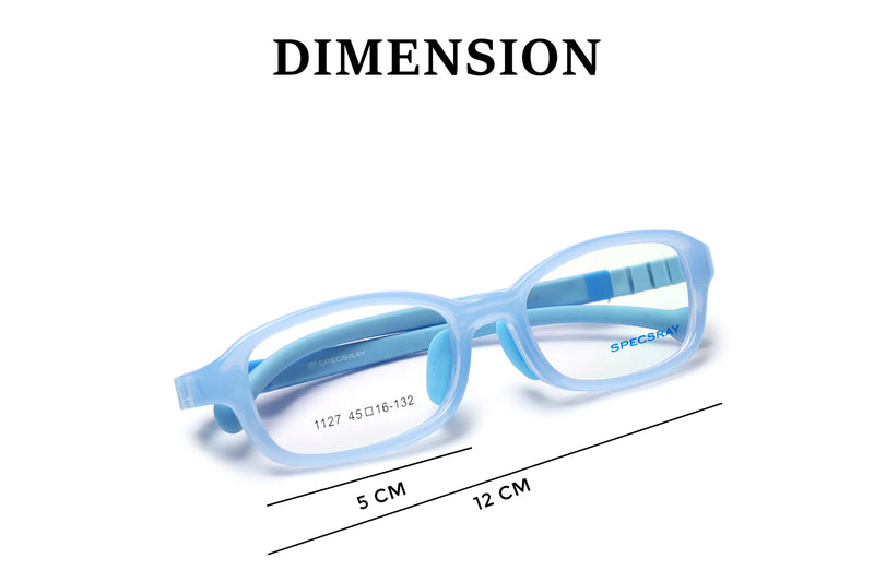 Rectangle Full Rim Eyeglasses For Kids