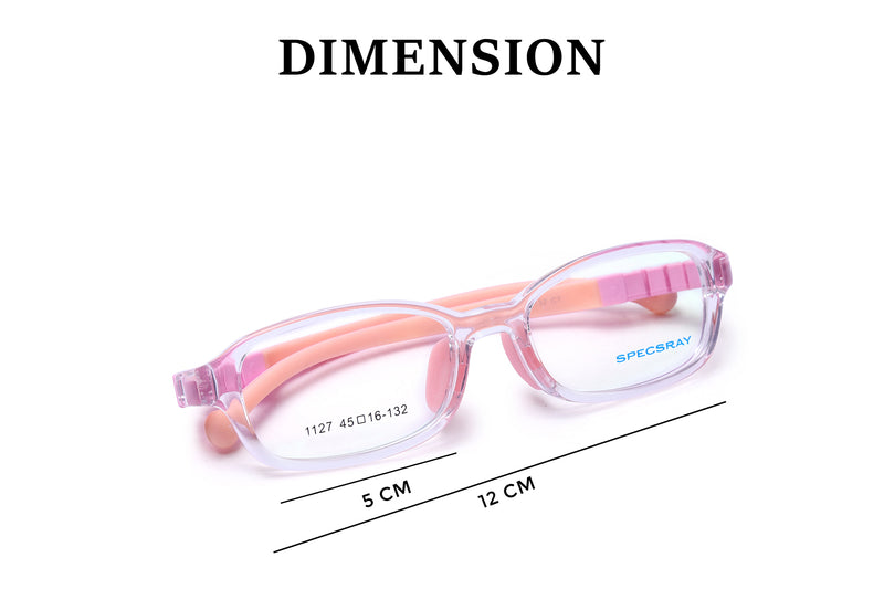 Rectangle Full Rim Eyeglasses For Kids