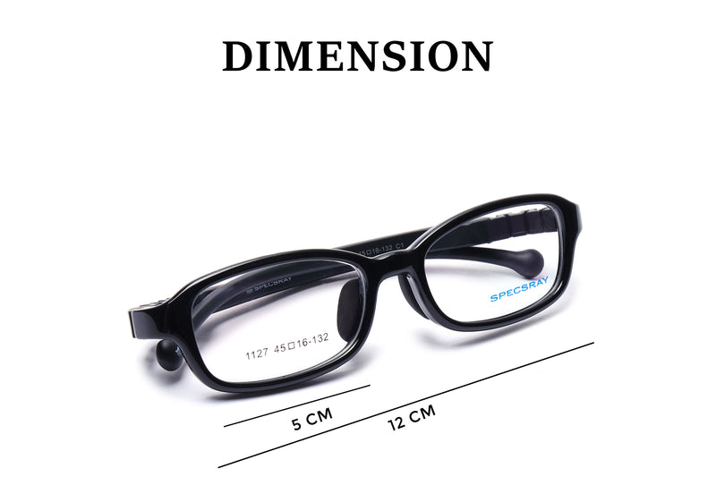 Rectangle Full Rim Eyeglasses For Kids
