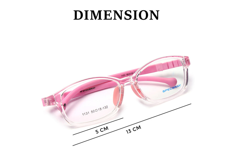 Rectangle Full Rim Eyeglasses For Kids
