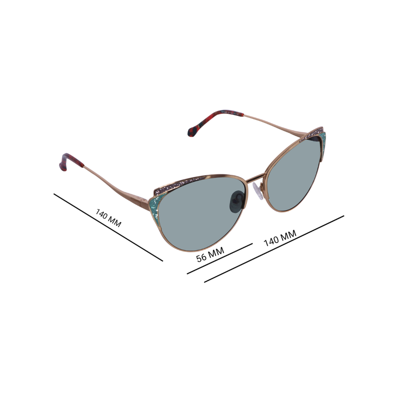 Cateye Full Rim Metal Sunglasses for Women
