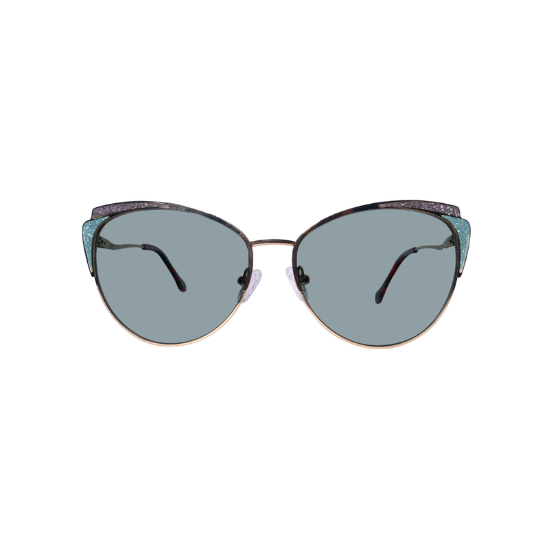 Cateye Full Rim Metal Sunglasses for Women
