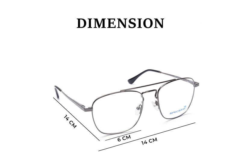 Square Full Rim Eyeglasses For Unisex