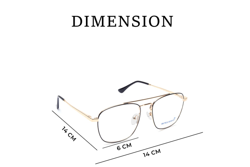 Square Full Rim Eyeglasses For Unisex
