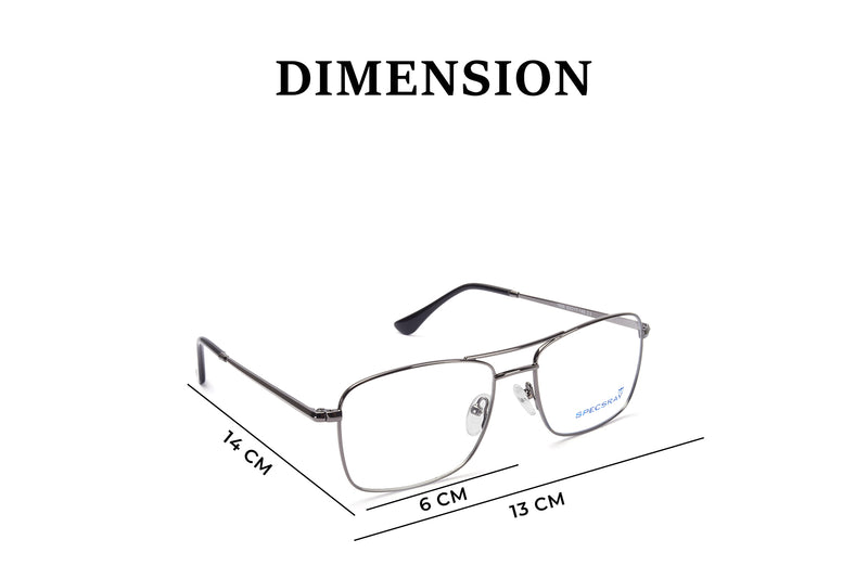 Rectangle Full Rim Eyeglasses For Men