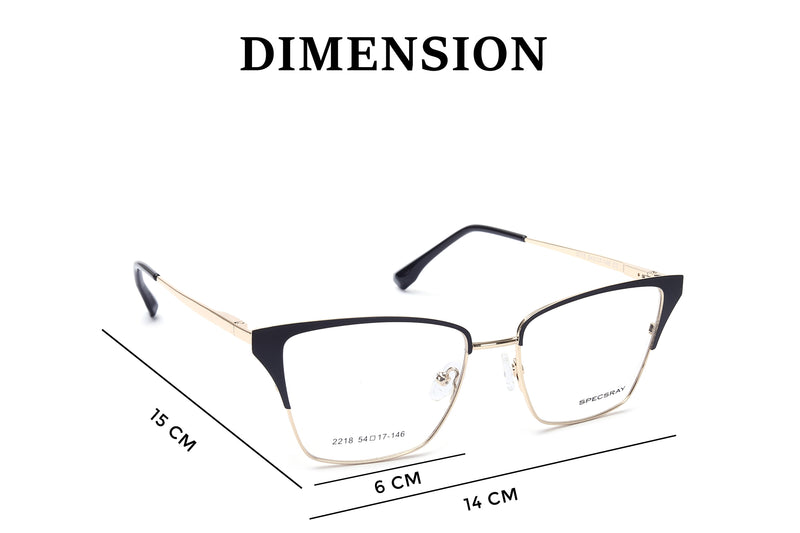 CATEYE FULL RIM Eyeglasses Metal Female