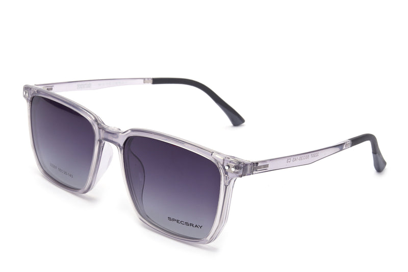 Square Full Rim Clip-On Eyeglasses For Men