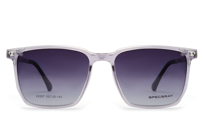 Square Full Rim Clip-On Eyeglasses For Men