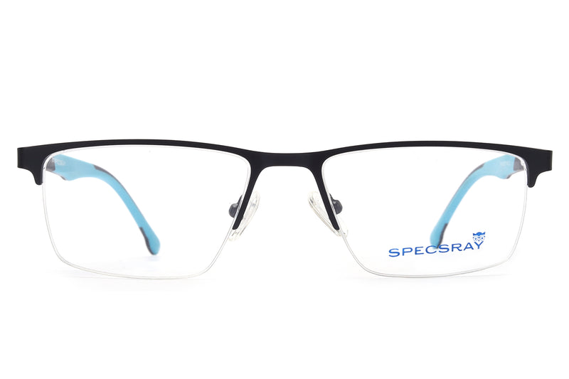 Rectangle Half Rim Eyeglasses For Men