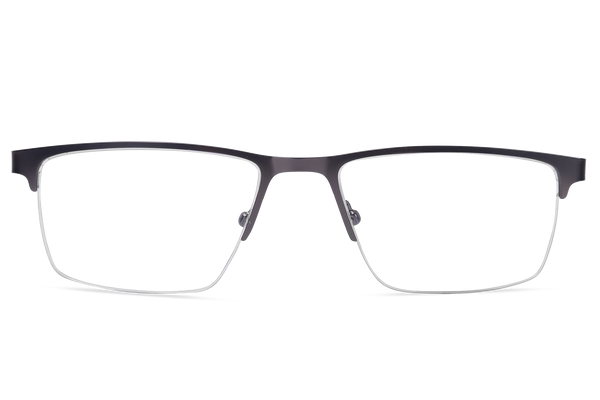 Rectangle Half Rim Eyeglasses For Men