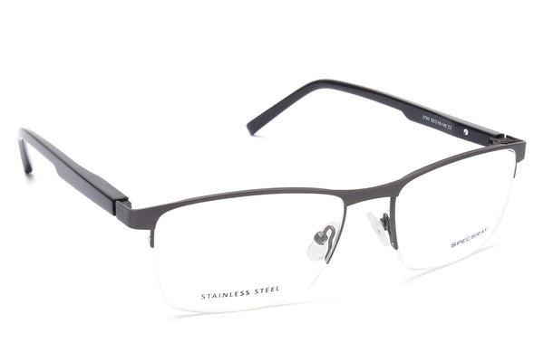 Rectangle Half Rim Eyeglasses For Men