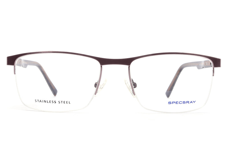 Rectangle Half Rim Eyeglasses For Men