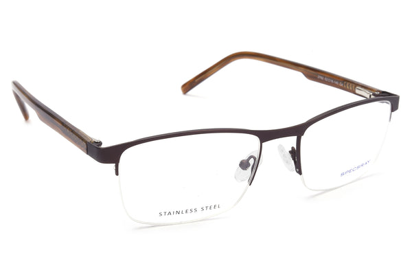 Rectangle Half Rim Eyeglasses For Men
