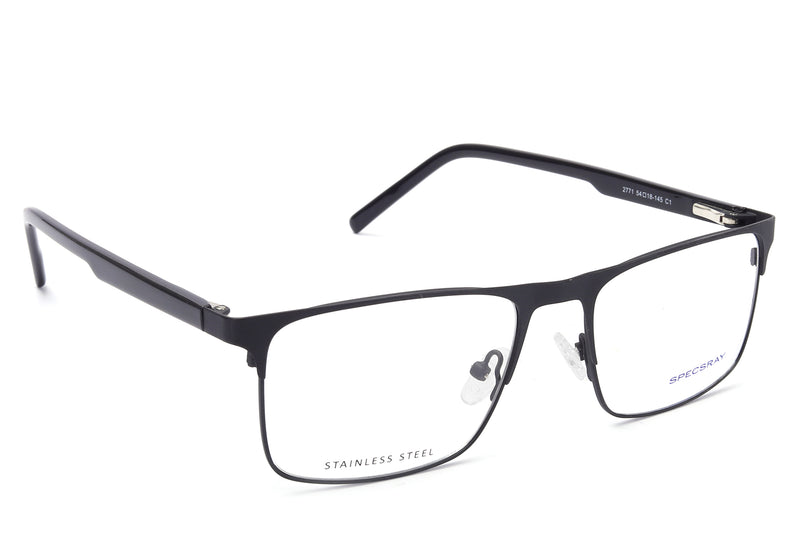 Rectangle Full Rim Eyewear Metal Male