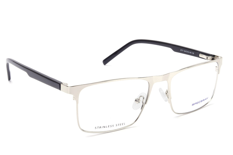 Rectangle Full Rim Eyewear Metal Male