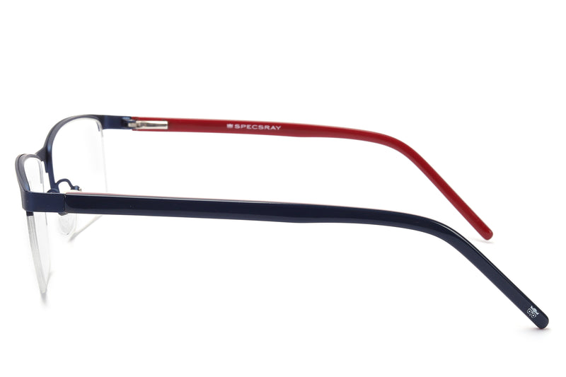 Rectangle Half Rim Eyeglasses for Men