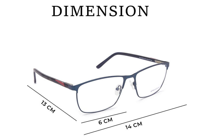 Rectangle Full Rim Eyeglasses For Men