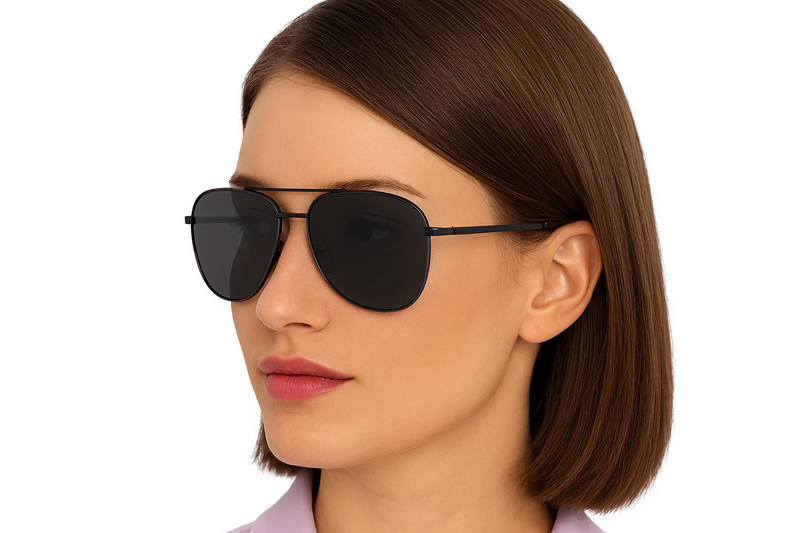 Rectangle Full Rim Sunglasses Metal Male