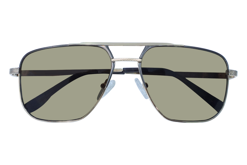 Rectangle Full Rim Sunglasses Metal Male