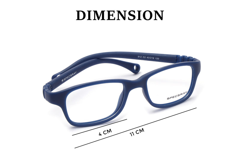 Rectangle Full Rim Eyeglasses For Kids