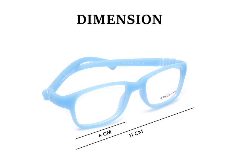 Rectangle Full Rim Eyeglasses For Kids