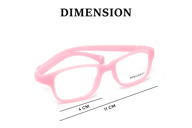 Rectangle Full Rim Eyeglasses For Kids