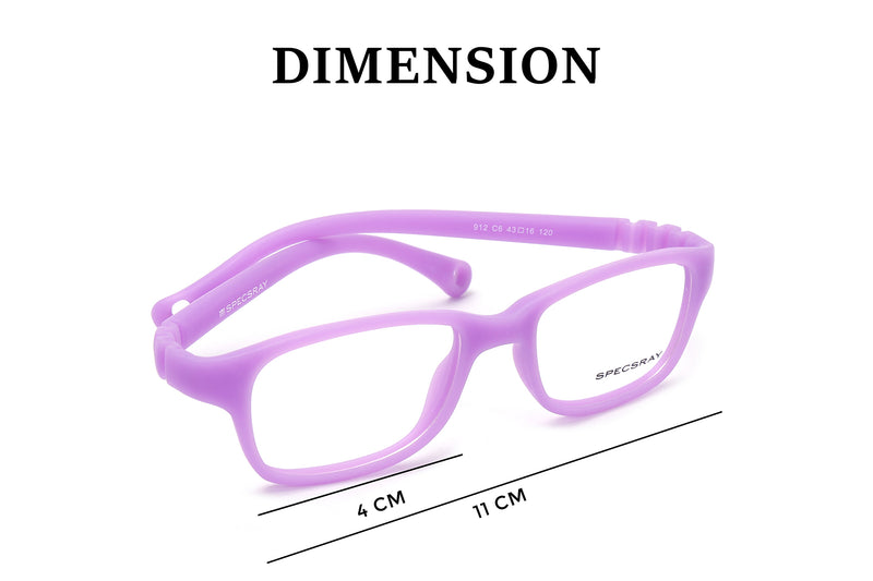 Rectangle Full Rim Eyeglasses For Kids