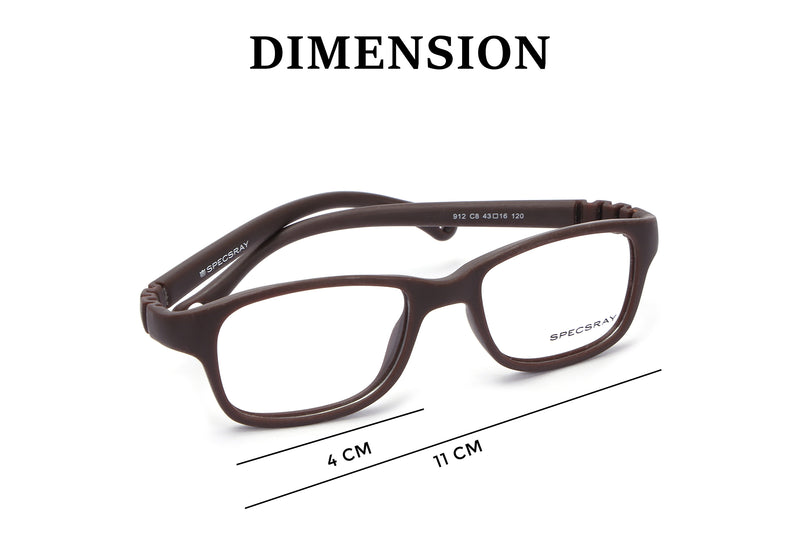 Rectangle Full Rim Eyeglasses For Kids