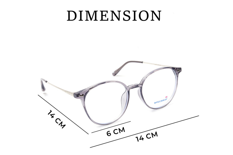 Round Full Rim Eyewear TR Sheet Unisex