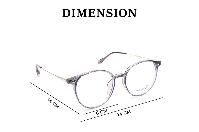 Round Full Rim Eyewear TR Sheet Unisex