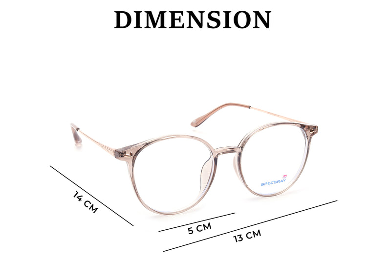 Round Full Rim Eyewear TR Sheet Unisex