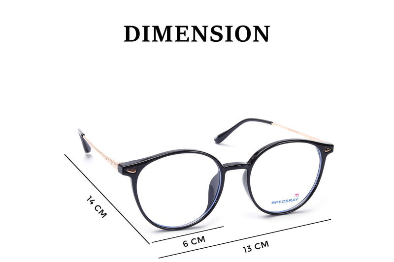 Round Full Rim Eyewear TR Sheet Unisex