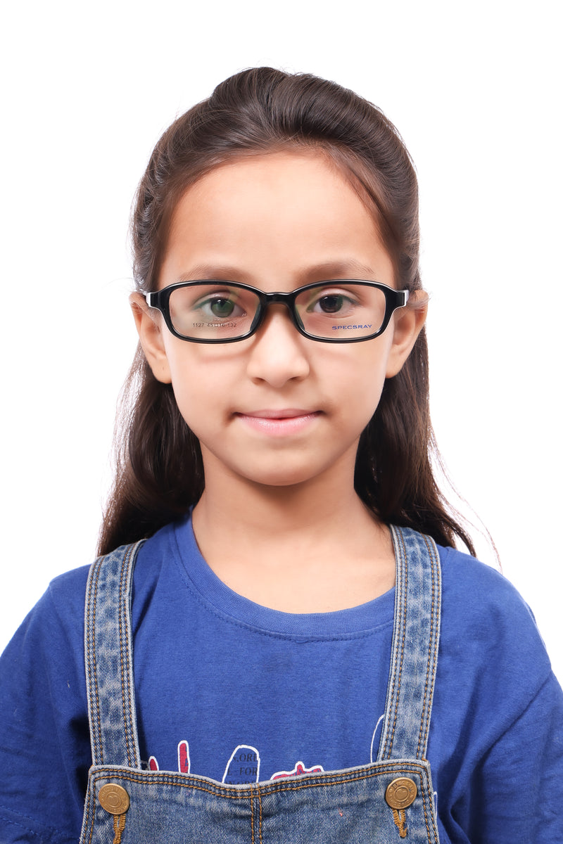 Rectangle Full Rim Eyeglasses For Kids