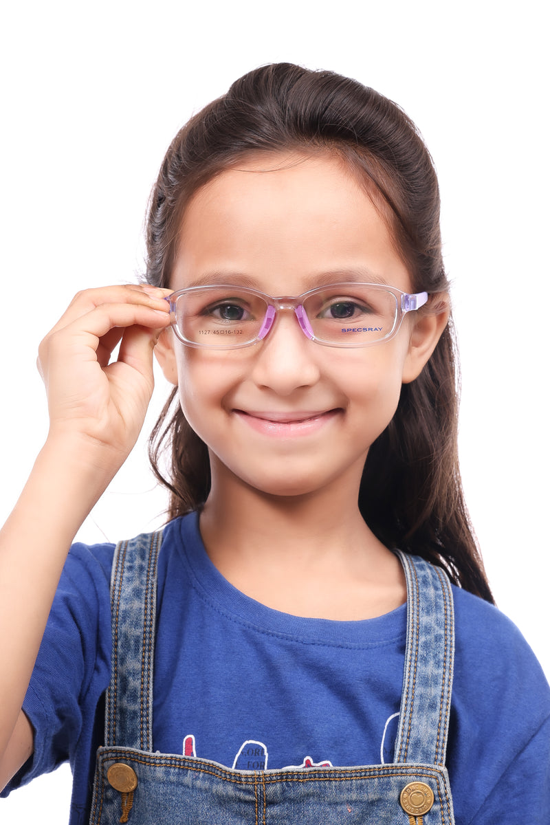 Rectangle Full Rim Eyeglasses For Kids