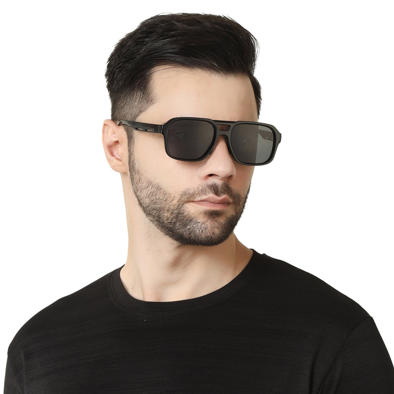 Rectangle Full Rim Sunglasses For Men