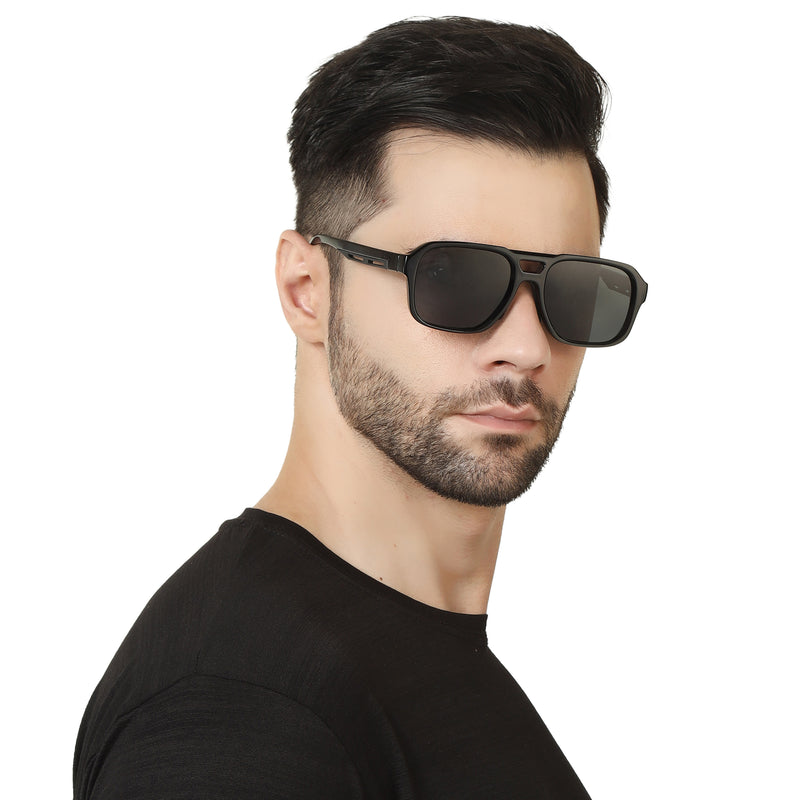 Rectangle Full Rim Sunglasses For Men