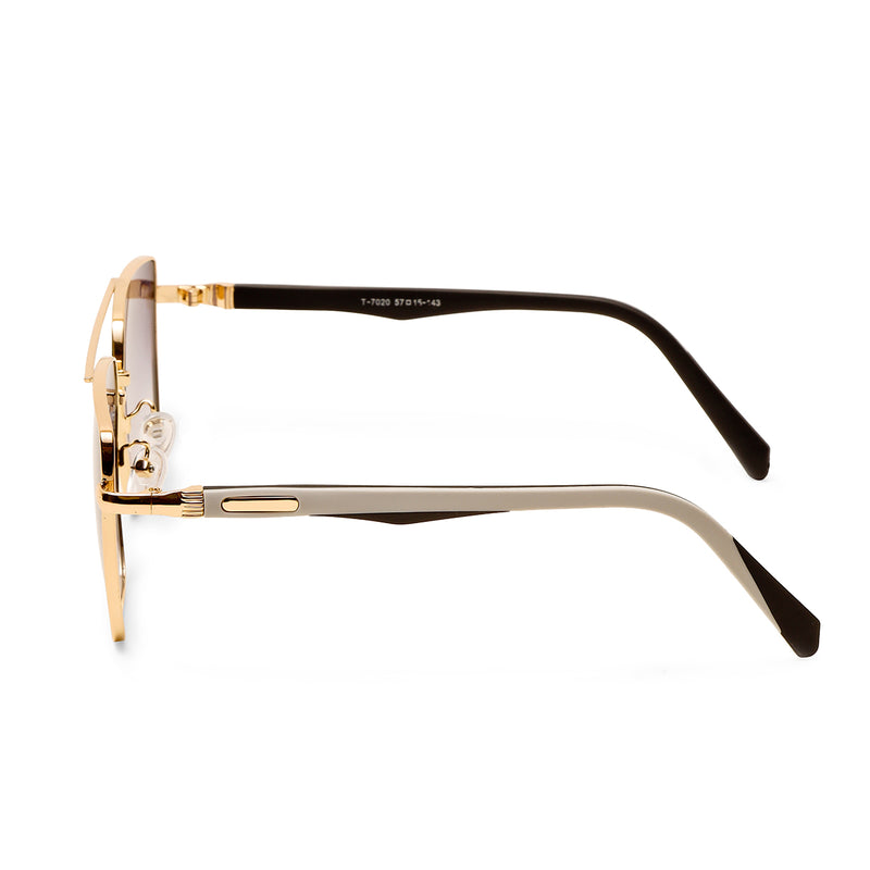 Rectangle Full Rim Sunglasses Metal Male