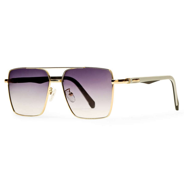 Rectangle Full Rim Sunglasses Metal Male