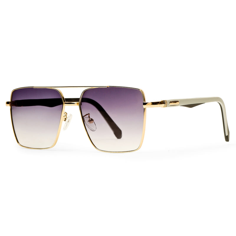 Rectangle Full Rim Sunglasses Metal Male