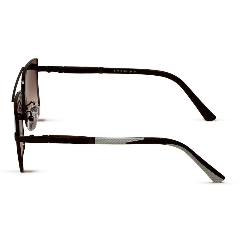 Rectangle Full Rim Sunglasses Metal Unisex
