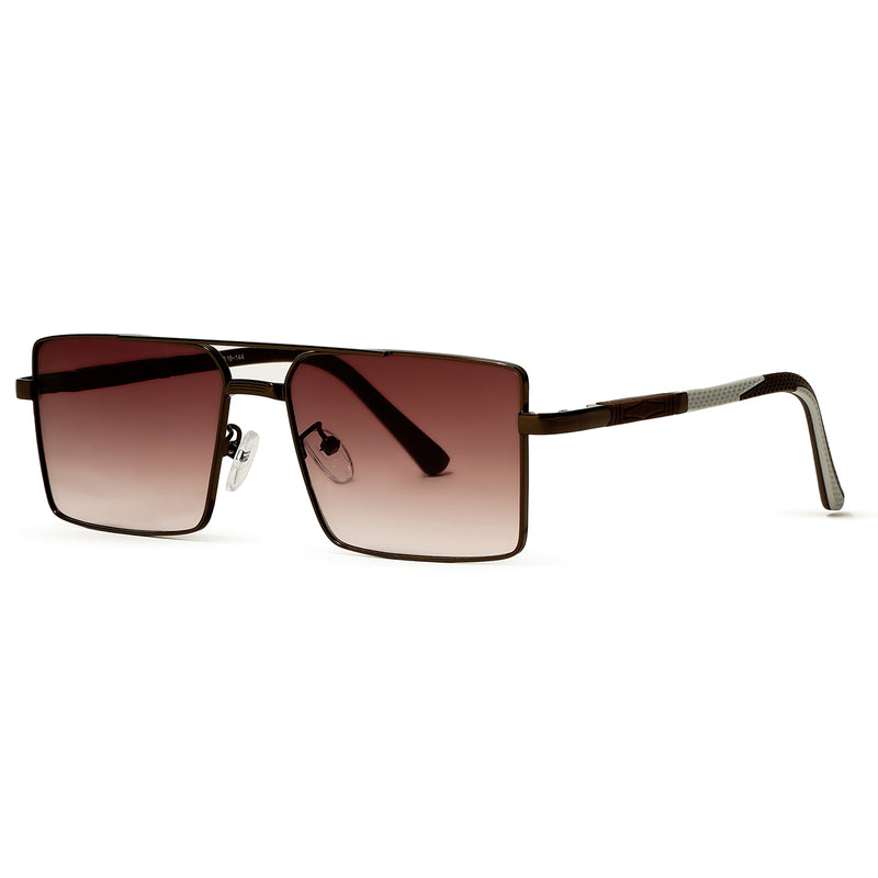 Rectangle Full Rim Sunglasses Metal Unisex