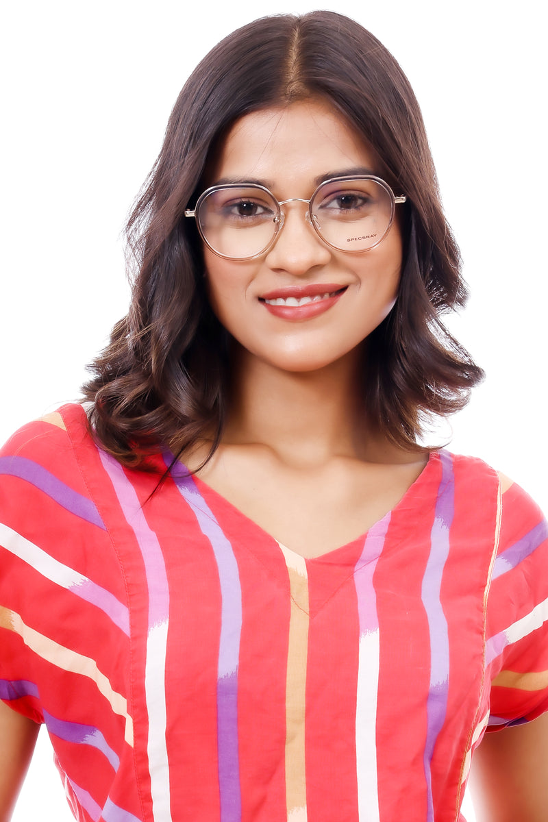 Hexagon Full Rim Eyeglasses For Men And Women