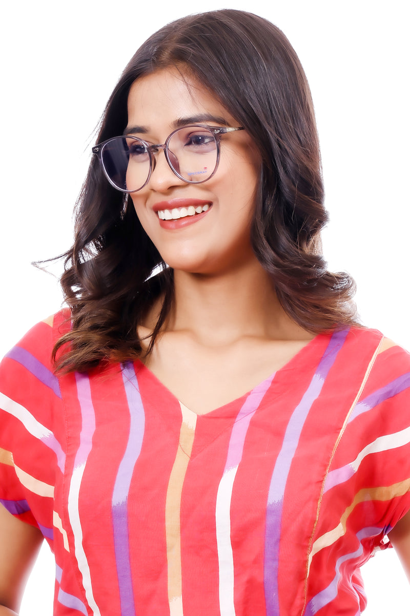 Round Full Rim Eyewear TR Sheet Unisex