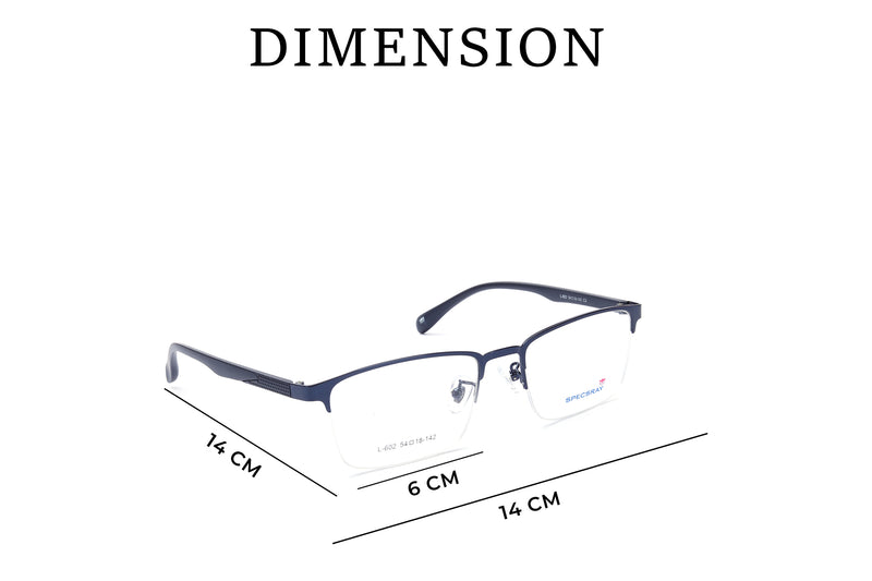 Rectangle Half Rim Eyeglasses For Men And Women