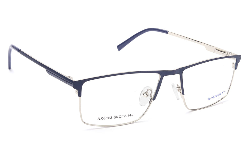 Rectangle Full Rim Eyewear Metal Male