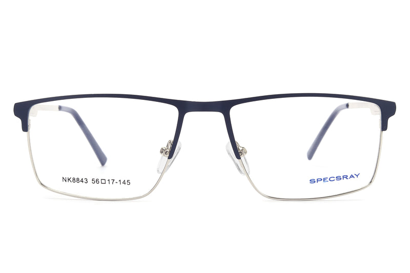 Rectangle Full Rim Eyewear Metal Male