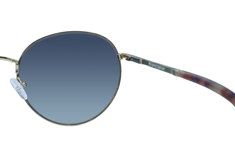 Round Full Rim Metal Sunglasses for Women
