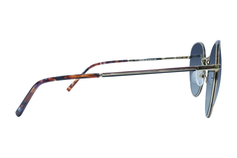 Round Full Rim Metal Sunglasses for Women