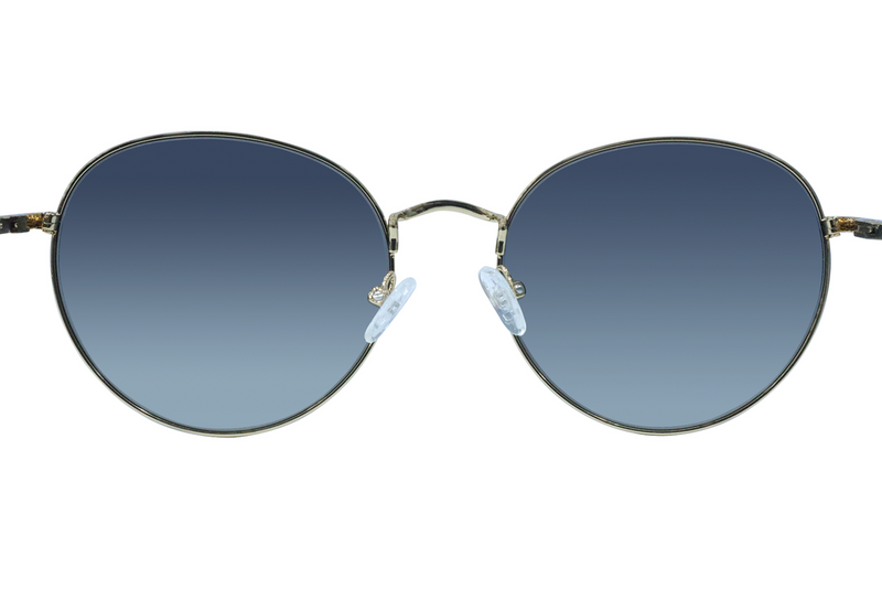 Round Full Rim Metal Sunglasses for Women
