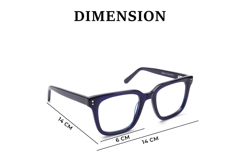 Square Full Rim Eyewear Acetate Male